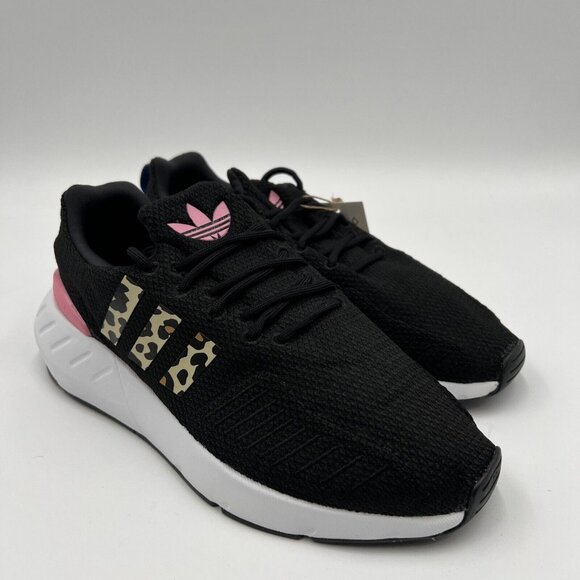 ADIDAS Originals Girl's Swift Run 22 (Big Kid) Black/Bliss Pink/Blue 7 Big Kid M - Picture 2 of 15